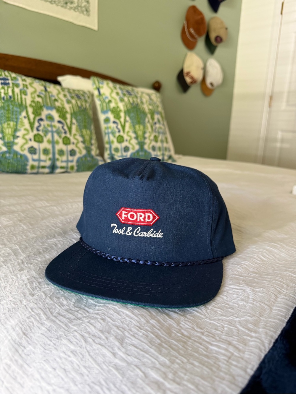 Ford Navy Blue Rope-Trim Cap with Red Logo